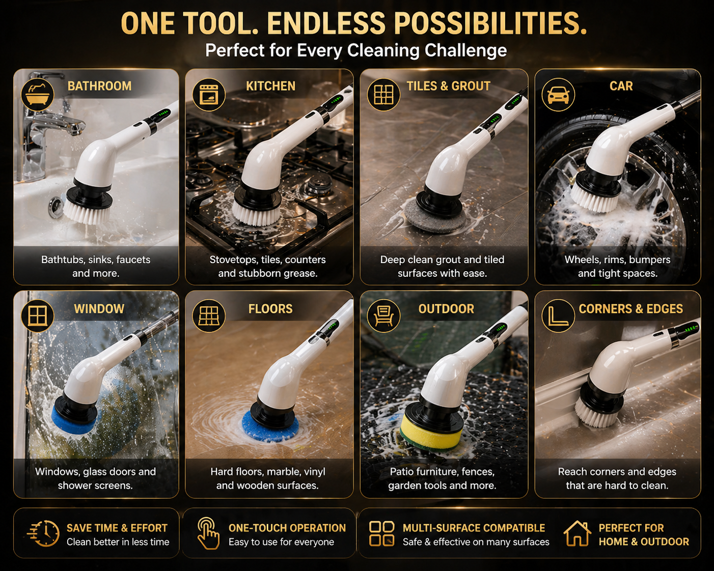9 in 1 Electric Scrubber Brush