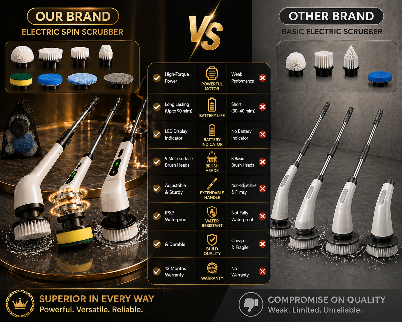 9 in 1 Electric Scrubber Brush