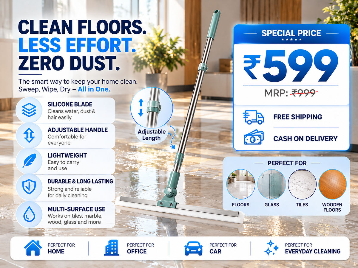Magic broom silicone floor wiper